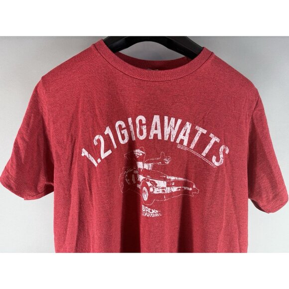 Back to The Future, 1.21 Gigawatts Men's T-Shirt, Red, Size L - Picture 2 of 11
